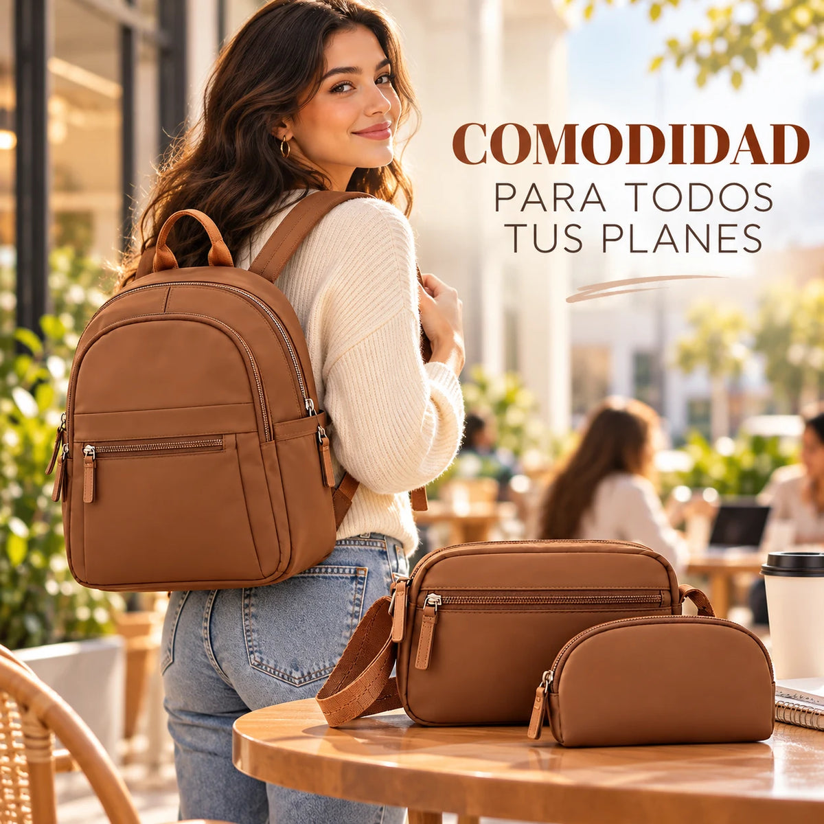 Set Bella Chic™ 3 en 1 | Mochila + Bolsa + Estuche [ÚLTIMAS UNIDADES]