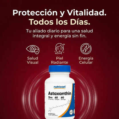 Compra 1 y Llévate 2 | Astaxantina Nutricost 60 cápsulas