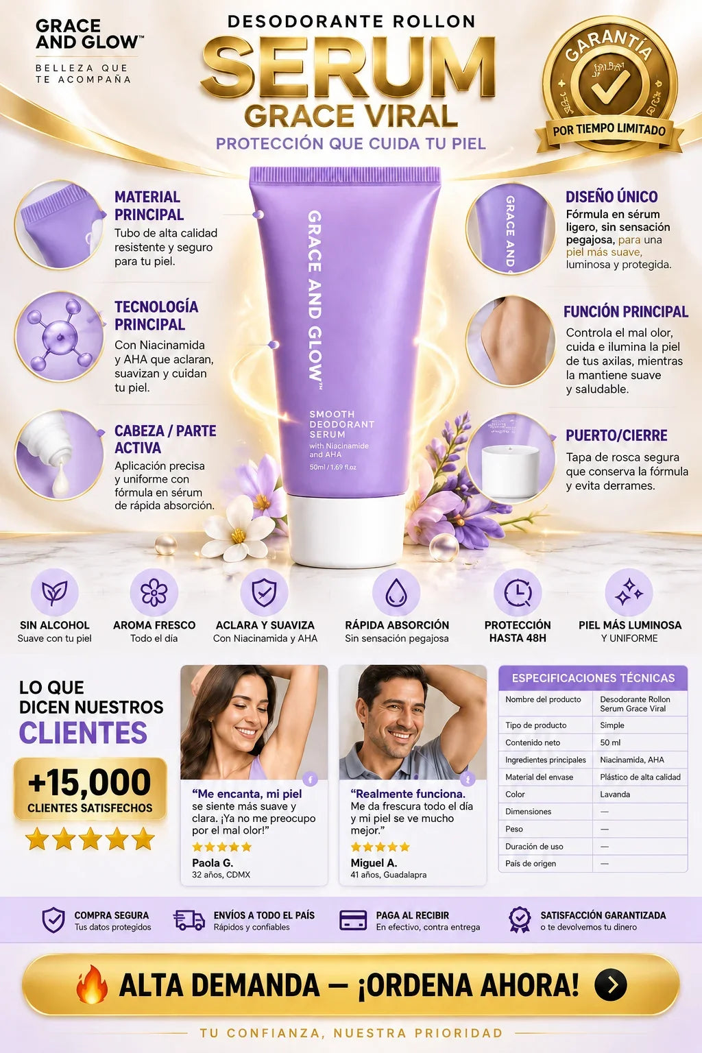 Compra 1 y Llévate 2 | Desodorante Serum Grace and Glow