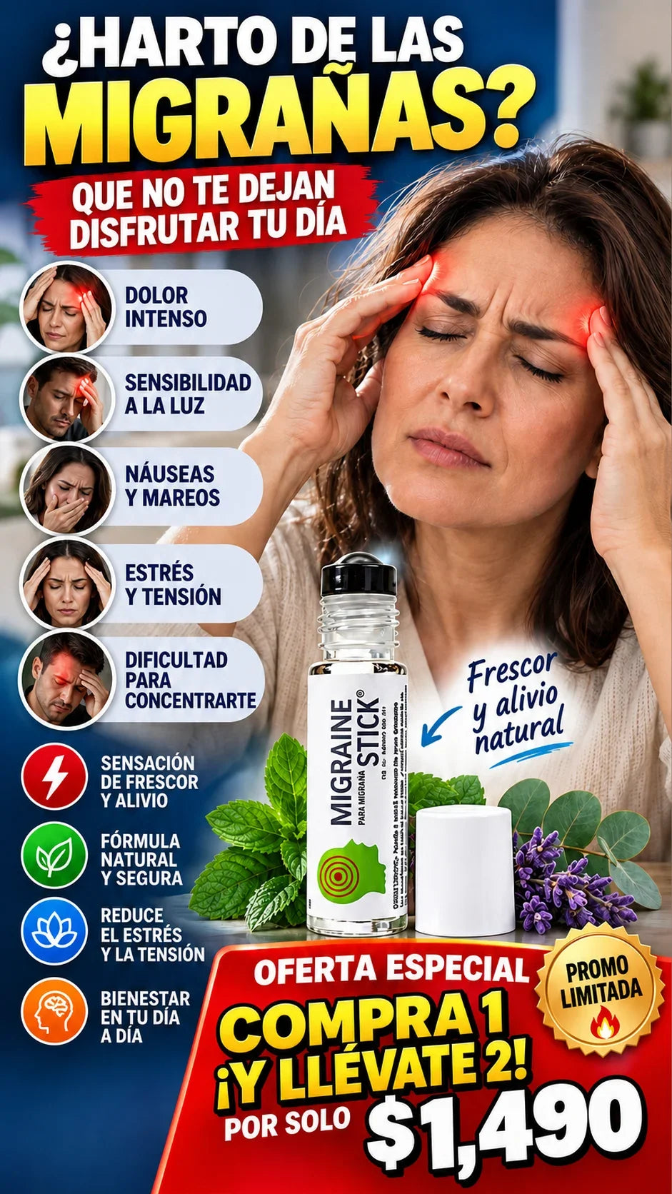 Compra 1 y Llévate 2 | Migraine Stick