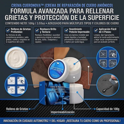 CueroNova™ Crema Reparadora de Cuero