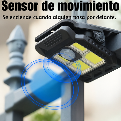 Luz LED Clip con Sensor y Carga Solar – Ilumina sin cables ni enchufes