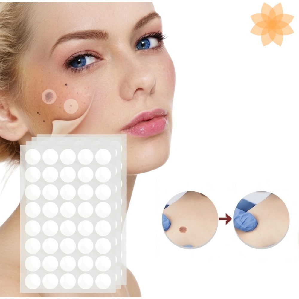 Parches hidrocoloides para verrugas y lunares DermaFix: cartela de 108 parches transparentes