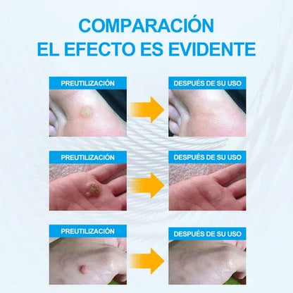 Comparación antes y después del uso del parche