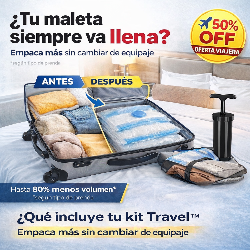 VacuMax™ Bolsas al Vacío con Bomba | Ahorra Hasta 80% de Espacio –