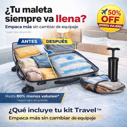 VacuMax™ Bolsas al Vacío con Bomba | Ahorra Hasta 80% de Espacio –